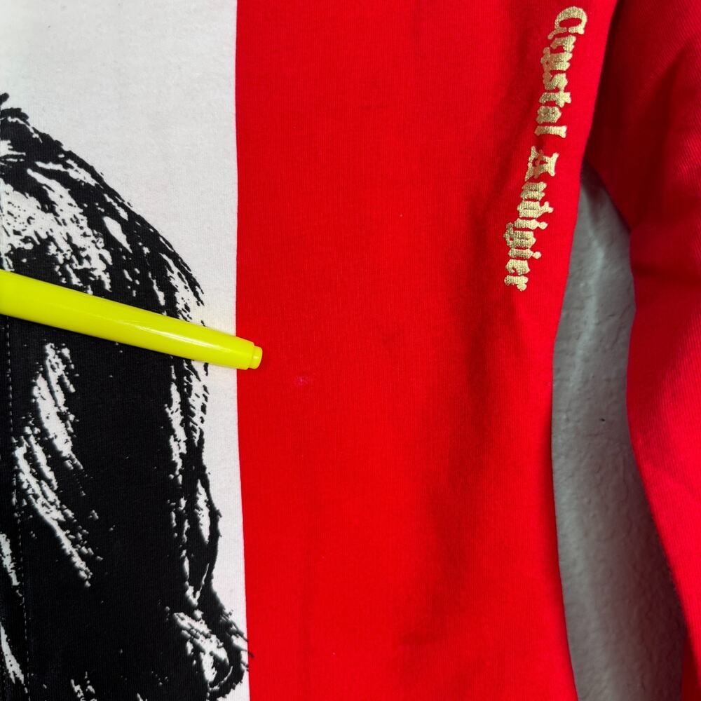 Christian Audigier Y2K Track Jacket Womens Small Italy Flag Crystal Rock NEW - Picture 10 of 16